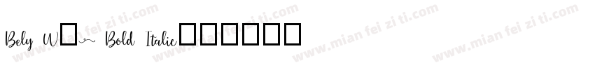 Bely W05 Bold Italic字体转换